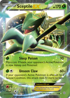Sceptile-EX Rare Holo EX card from Ancient Origins