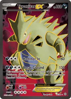 Tyranitar-EX Rare Ultra card from Ancient Origins