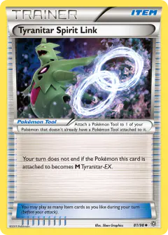 Tyranitar Spirit Link Uncommon card from Ancient Origins