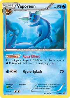 Vaporeon Uncommon card from Ancient Origins