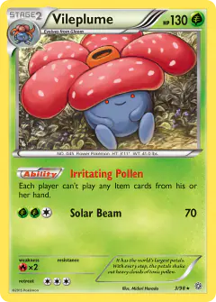 Vileplume Rare card from Ancient Origins