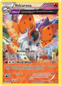 Volcarona Rare card from Ancient Origins