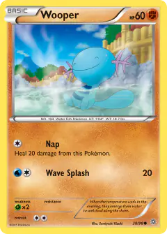 Wooper Common card from Ancient Origins