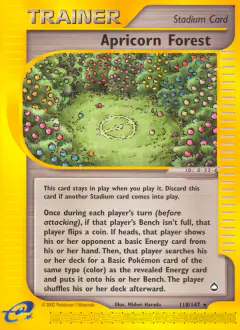 Apricorn Forest Rare card from Aquapolis
