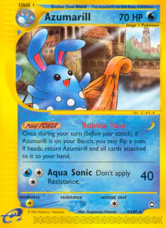 Azumarill Rare card from Aquapolis