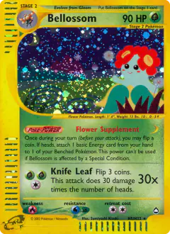Bellossom Rare Holo card from Aquapolis