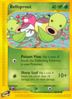 Bellsprout Common card from Aquapolis