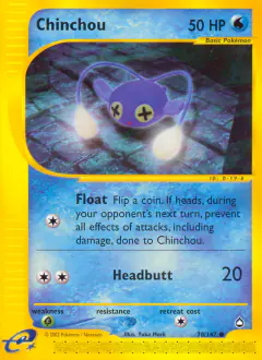 Chinchou Common card from Aquapolis