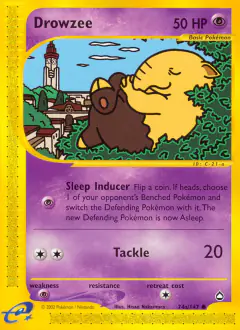 Drowzee Common card from Aquapolis
