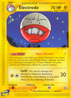 Electrode Rare card from Aquapolis