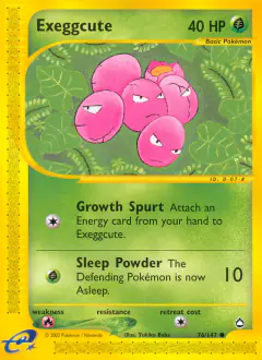 Exeggcute Common card from Aquapolis
