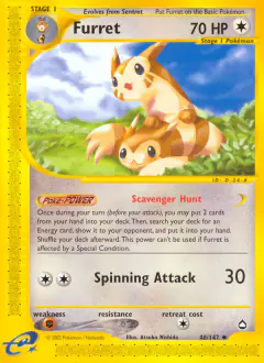 Furret Uncommon card from Aquapolis