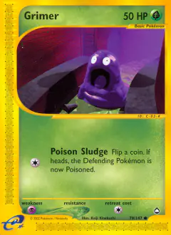 Grimer Common card from Aquapolis