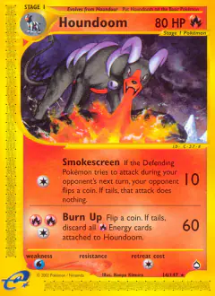 Houndoom Rare card from Aquapolis