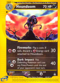 Houndoom Rare card from Aquapolis