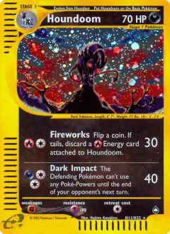 Houndoom Rare Holo card from Aquapolis