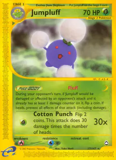 Jumpluff Rare card from Aquapolis