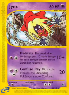 Jynx Rare card from Aquapolis