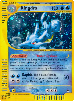Kingdra Rare Holo card from Aquapolis