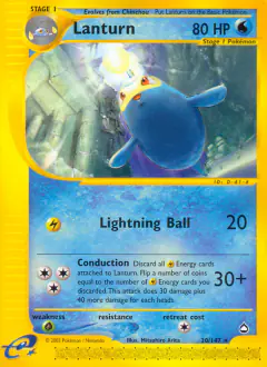 Lanturn Rare card from Aquapolis