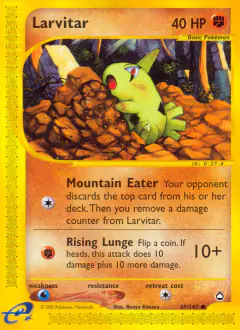 Larvitar Common card from Aquapolis