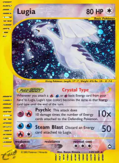 Lugia Rare Secret card from Aquapolis