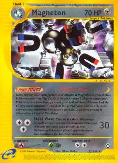 Magneton Rare card from Aquapolis