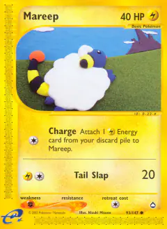 Mareep Common card from Aquapolis