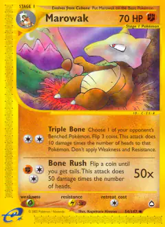 Marowak Uncommon card from Aquapolis