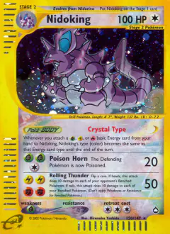 Nidoking Rare Secret card from Aquapolis
