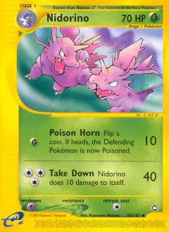 Nidorino Uncommon card from Aquapolis