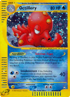 Octillery Rare Holo card from Aquapolis