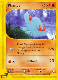 Phanpy Common card from Aquapolis