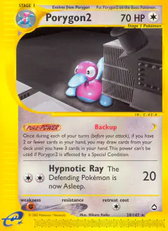 Porygon2 Rare card from Aquapolis