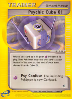 Psychic Cube 01 Uncommon card from Aquapolis