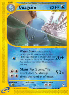 Quagsire Rare card from Aquapolis