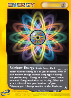 Rainbow Energy Rare card from Aquapolis