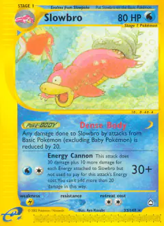 Slowbro Rare card from Aquapolis