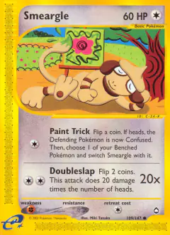 Smeargle Common card from Aquapolis