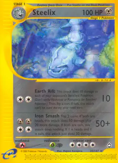 Steelix Rare card from Aquapolis