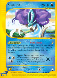 Suicune Rare card from Aquapolis