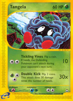 Tangela Common card from Aquapolis