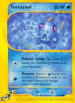 Tentacool Common card from Aquapolis