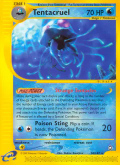 Tentacruel Rare card from Aquapolis