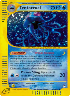 Tentacruel Rare Holo card from Aquapolis