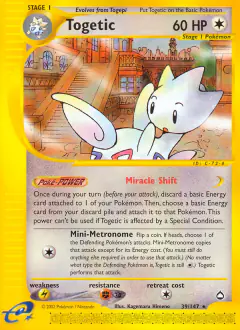 Togetic Rare card from Aquapolis