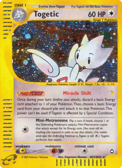 Togetic Rare Holo card from Aquapolis