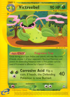 Victreebel Rare card from Aquapolis