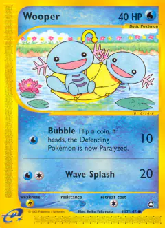 Wooper Common card from Aquapolis