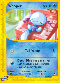 Wooper Uncommon card from Aquapolis
